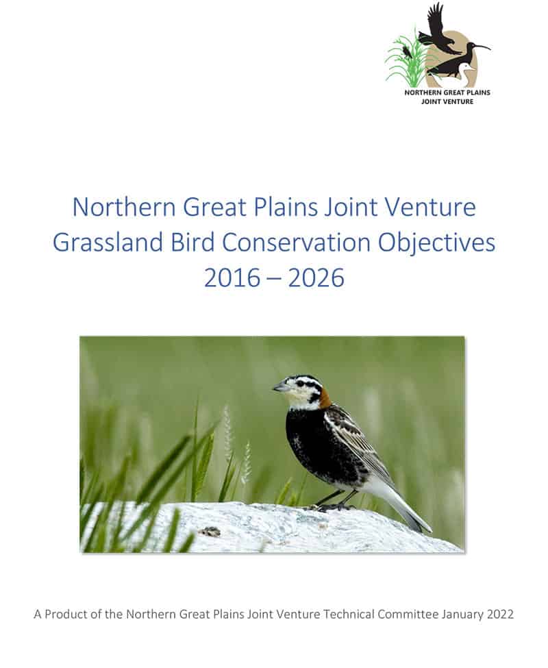NGPJV Grassland Bird Conservation Objectives cover